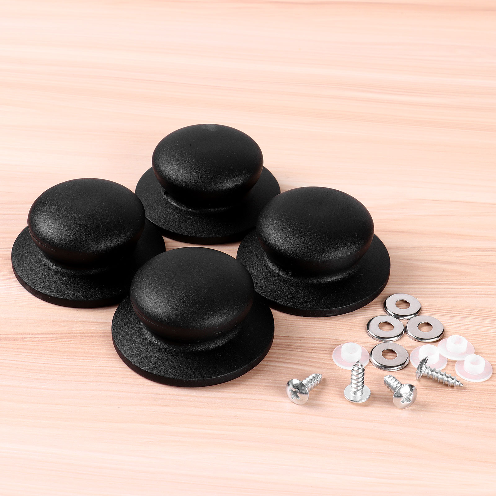 4- pots pan deksel anti-verbranding kookgerei deksel knop universele plastic snelkookpan dop handvat ronde houder schroefgreep keukengereedschap