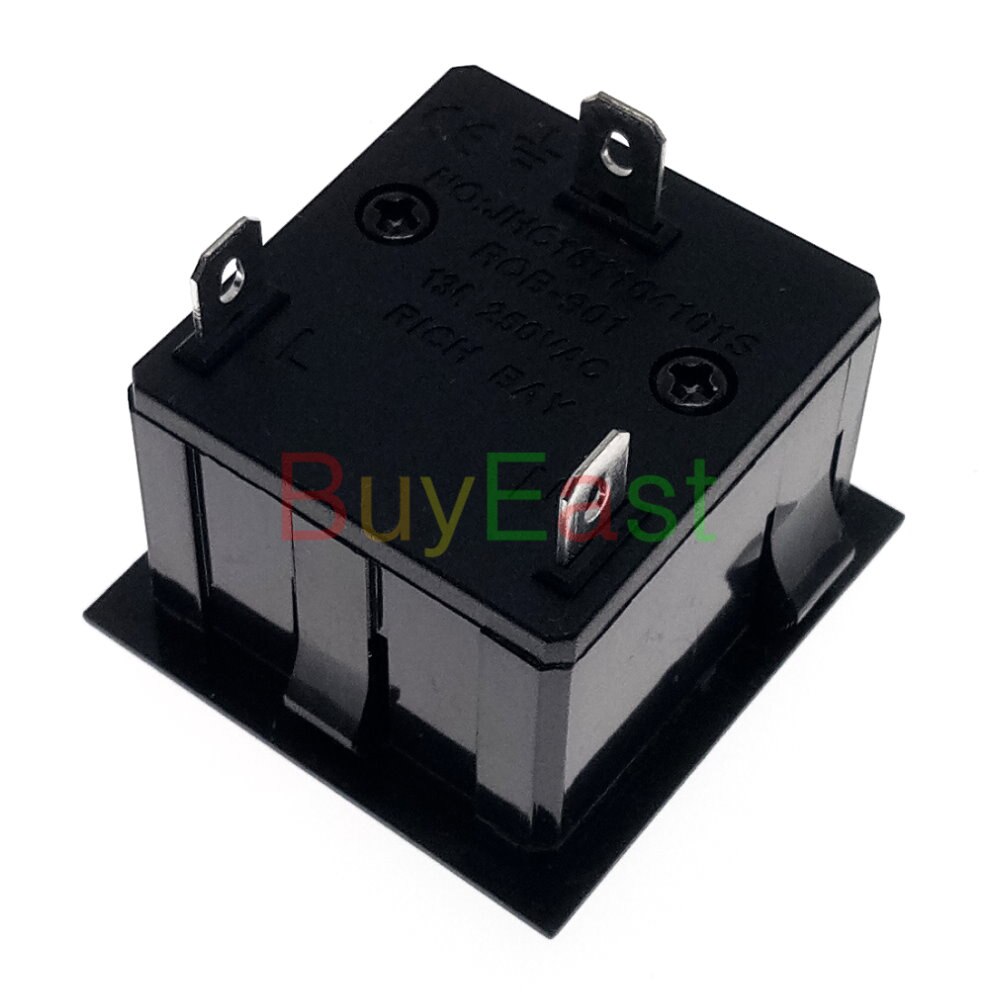 (Pack 5) Universal Outlet Power Socket Panel Mount Receptacle With Safety Shutter AC100~250V 13A