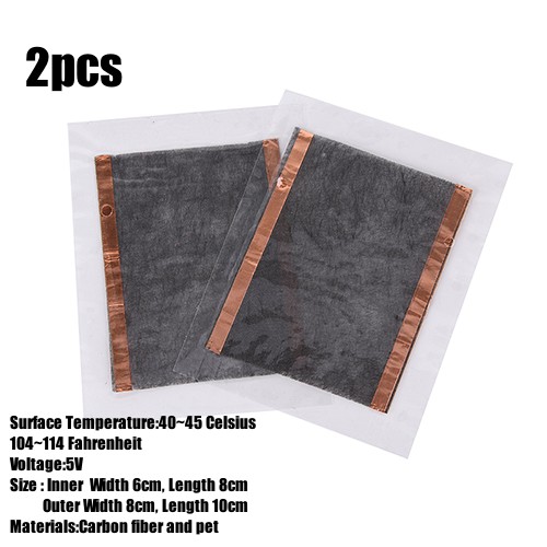 1 Set USB Electric Heated Jacket Heating Pad Outdoor Themal Warm Winter Heating Vest Pads For DIY Heated Clothing 5sheet ED: green