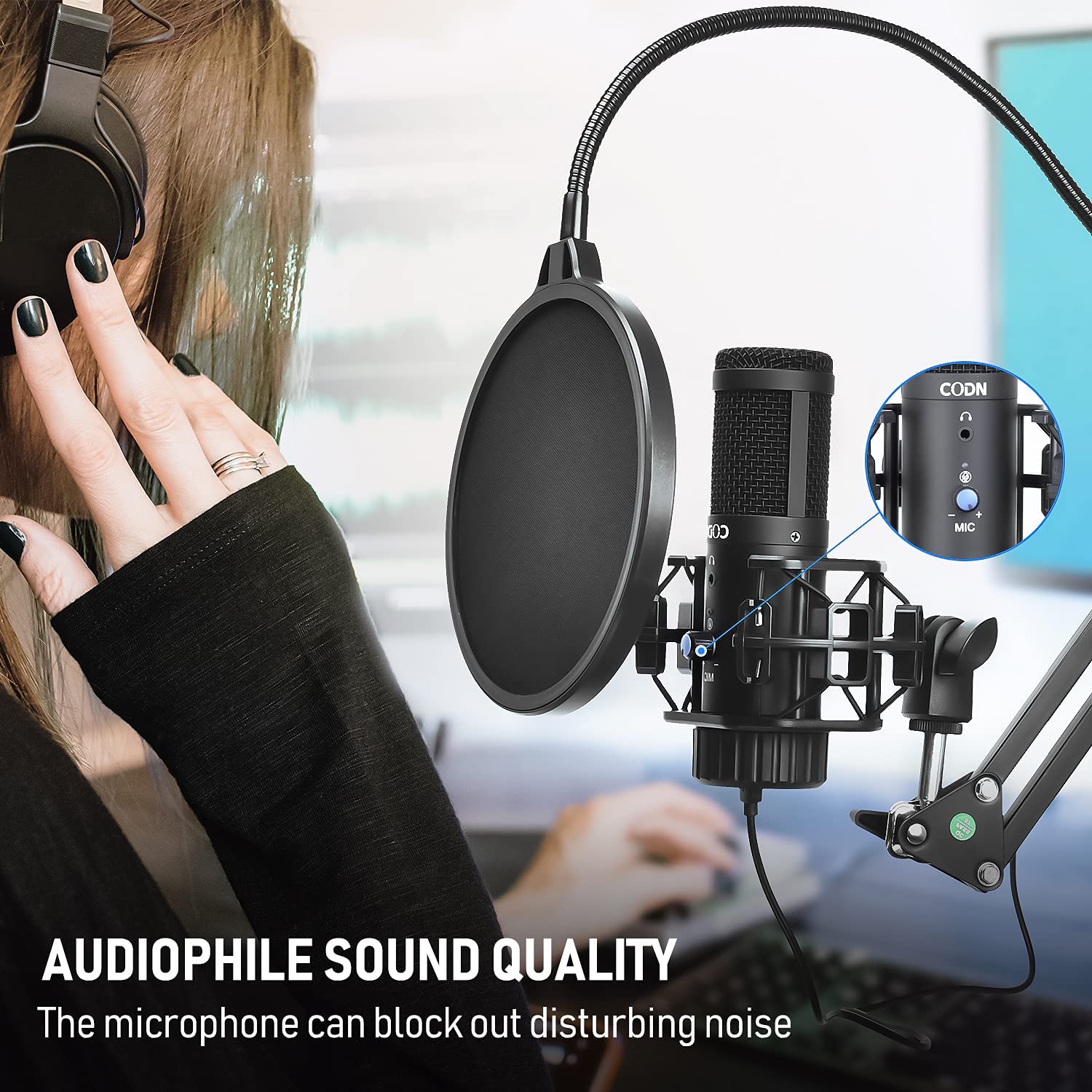 Microphone Stand For Blue Yeti and Blue Snowball W... Grandado