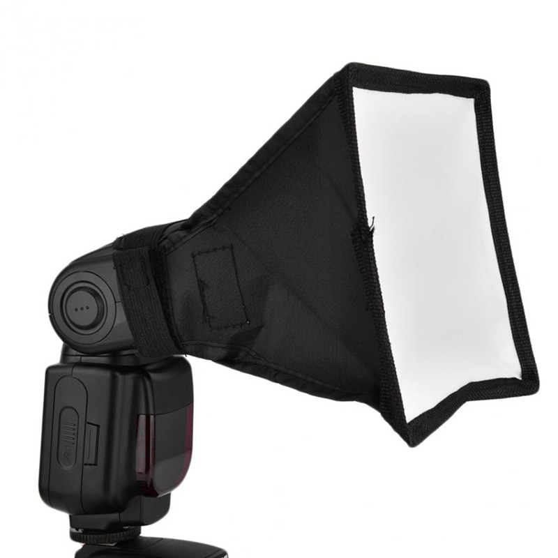 For Dslr Camera Top Flash Diffuser Softbox 15X17Cm Softbox--Black