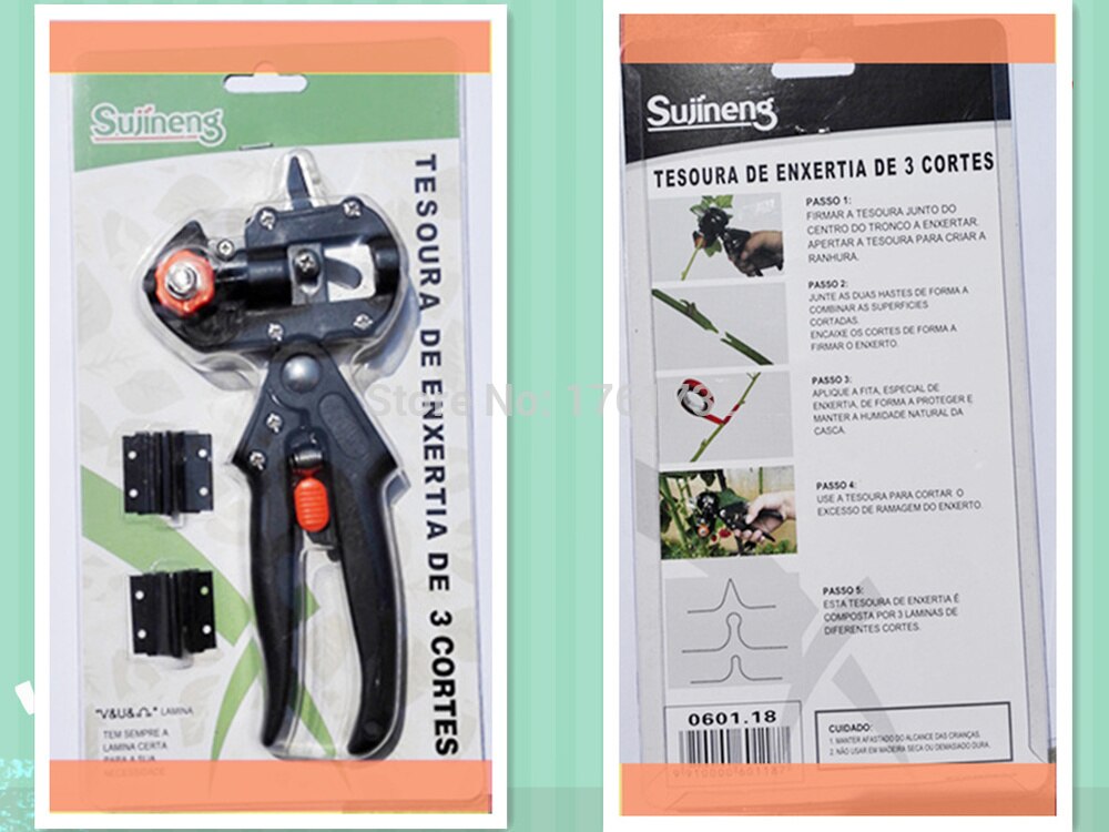 Garden Fruit Tree grafting Pruning Shears Scissor Grafting cutting tool + 2 Blade Grafting + 1 Tape grafting tape