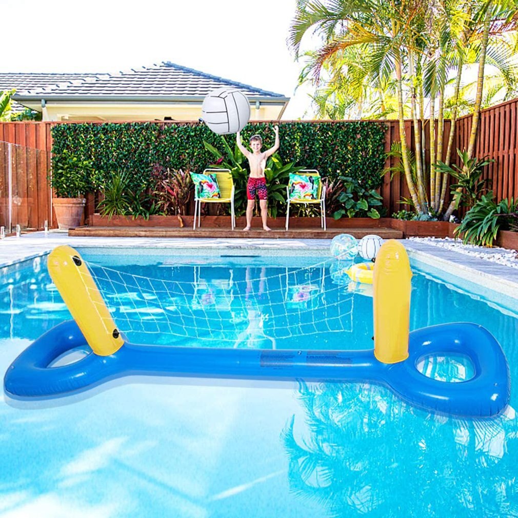 neue Schwimmbad Strand Spiele Schwimm Spielzeug Ich bin Freien Schwimmen Schwimmbad Spielzeug einstellen Basketball Volleyball Netz Wasser Amüsement Spielzeug Aufblasbare