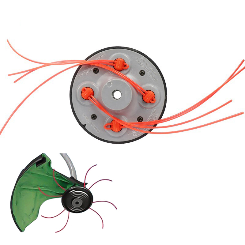 1pcs Universal 4 Lines Bump Speed Feed String Trimmer Head Grass Trimmer Head for Gasoline Lawn Mower Brush Cutter Head