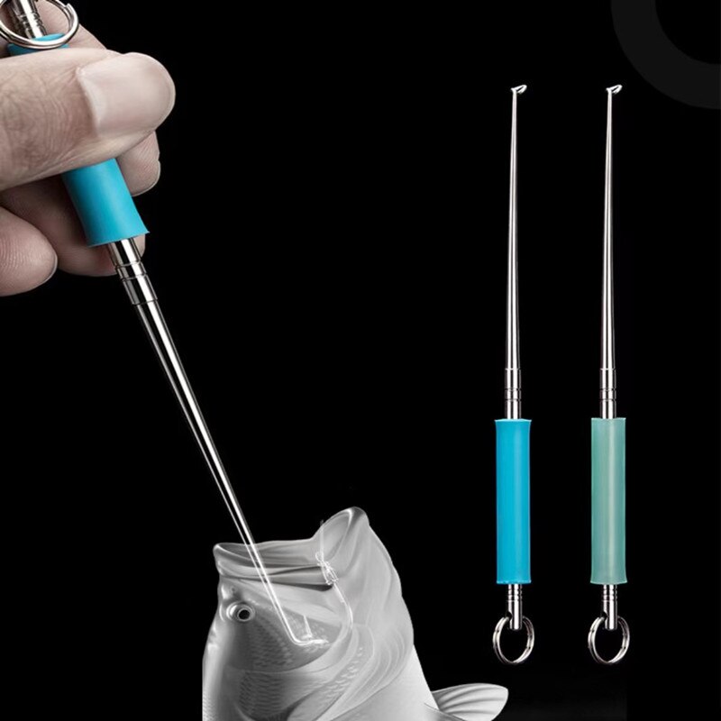 1pc 13cm Fishing Hook Remover Stainless Steel Fishhook Dehooker Hook Detacher Extractor Fish Hook Remover Tool for Fishing Lover