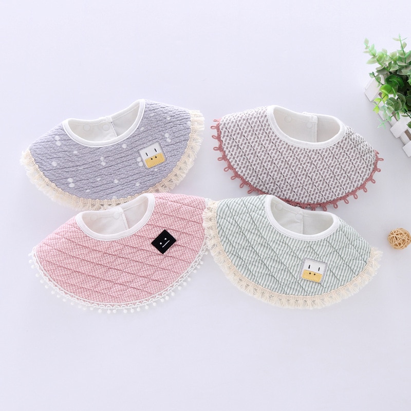 Kleinkind Baby Lätzchen Baumwolle Wasserdicht Lätzchen Baby freundlicher Speichel Handtuch Spucktücher Mit Quaste Art Zubehör