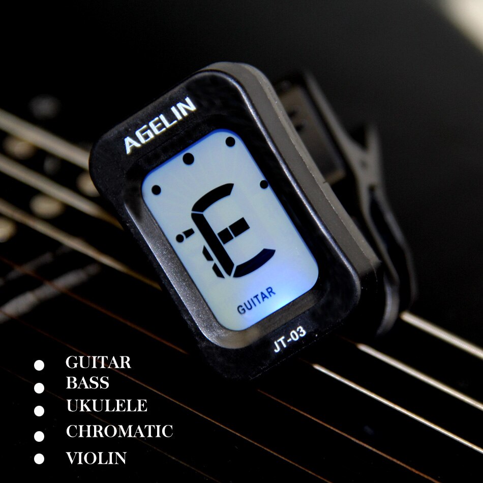 Guitar Tuner Adjustable Anti-Interference LCD Clip-on Electronic Digital Guitar Chromatic Guitar Bass ukulele violin Tuner