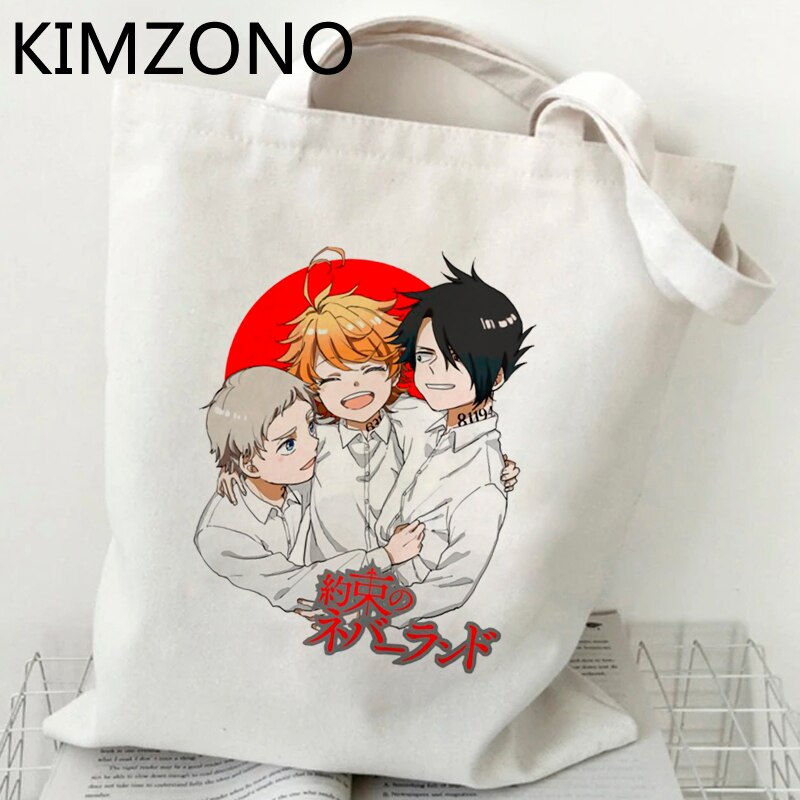 the Promised Neverland shopping bag bolsas de tela jute bag cotton bag bolsa compra ecobag bolsas ecologicas reciclaje sacolas: 54530