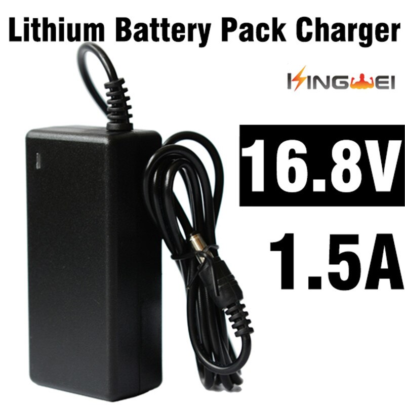 kingwei AC Adapter Charger - 16.8V 1.5A Output - EU/US/UK Plug - For 18650 Battery Packs