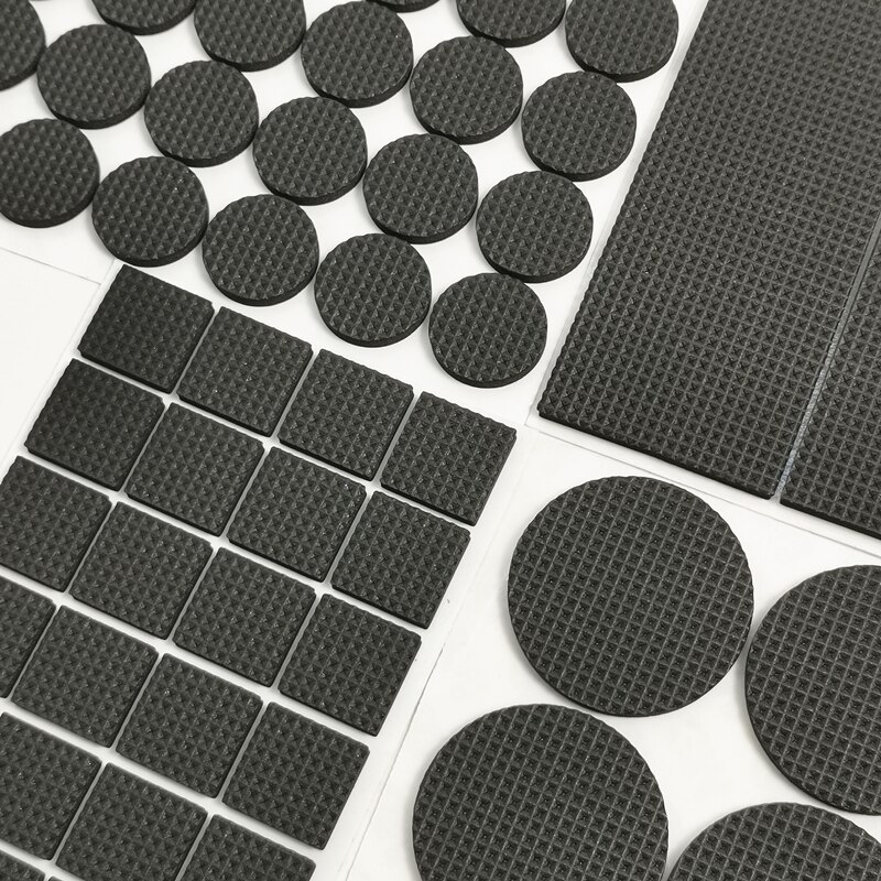 Självhäftande gummi anti-slip rep diy resistenta möbler fötter golvskydd pads bordsben pallar stolar mattor