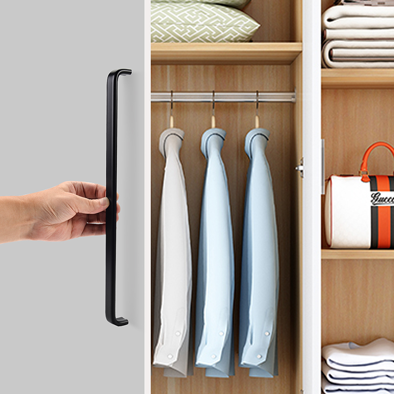 Minimalistisch modern meubilair kastdeur lade lange handgrepen voor badkamerkast zwarte aluminiumlegering
