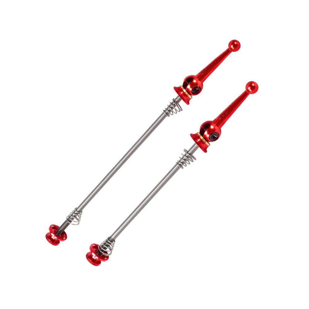 Quick Release Rod1 Pair Bicycle Wheel Quick Release Hub Front Rear Axle Skewer Set Titanium Alloy Accessories For MTB Road Bike: Red