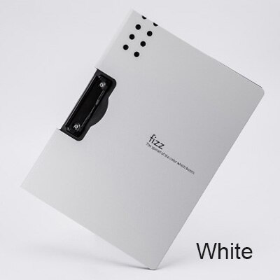 Fizz Horizontal A4 Folder Matte Texture Portable Pad Portable Pen Tray Thicken Briefcase School Office Supplies: White