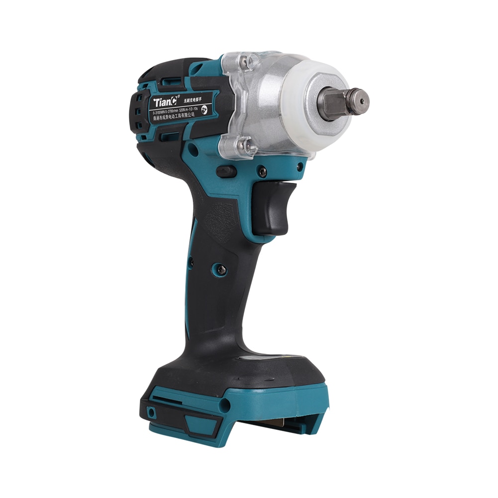 Electric Brushless Impact Wrench Rechargeable 1/2 Socket Wrench Power Tool Ribbon Battery Tungsten Steel Shaft 520NM Torque