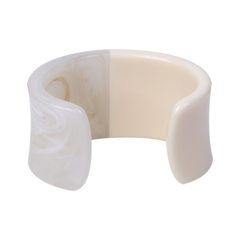 Großen Charme Elegante Jahrgang Stulpe Weit Öffnen Armbinde Armreifen für Frauen Harz Acryl Einfache Beste Punk Schmuck: Farbe-3