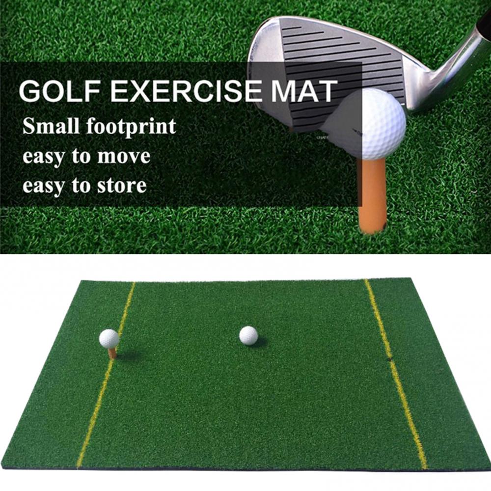 60cm x 90cm Indoor Golf Practice Hitting Mat Faux Turf Grass Pad with Dual Line golf simulator Golf Training Aids