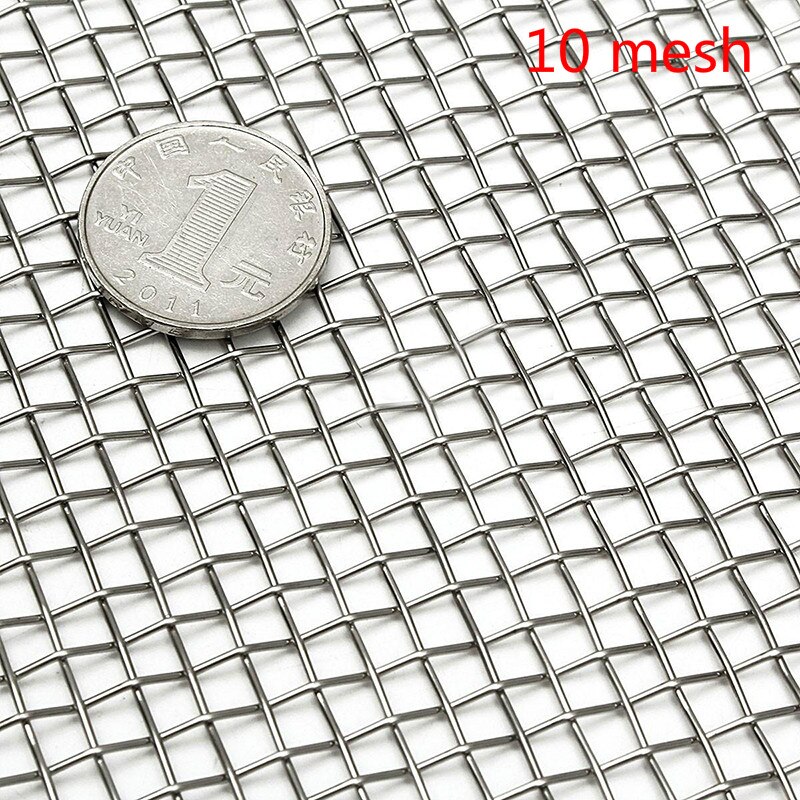 1PCS 304 stainless steel mesh 10 mesh 30cmx30cm woven mesh screen filter, high temperature resistance.
