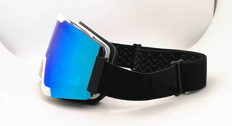 Gogle narciarskie duże sferyczne okulary magnetyczne podwójne przeciwmgielne REVO film UV400 profesjonalne narciarstwo