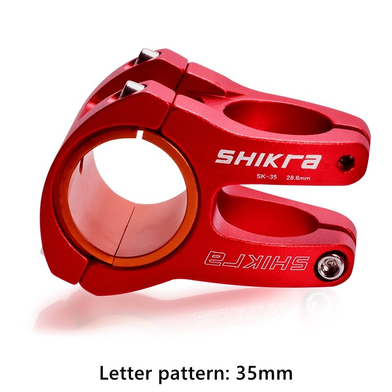 Mtb 35/50Mm Stuurpen Cnc 35Mm 31.8Mm Stuur Ultralight Holle Aluminium Legering Fiets Stuurpen 28.6Mm Stuurbuis Mountainbike: Red 35mm