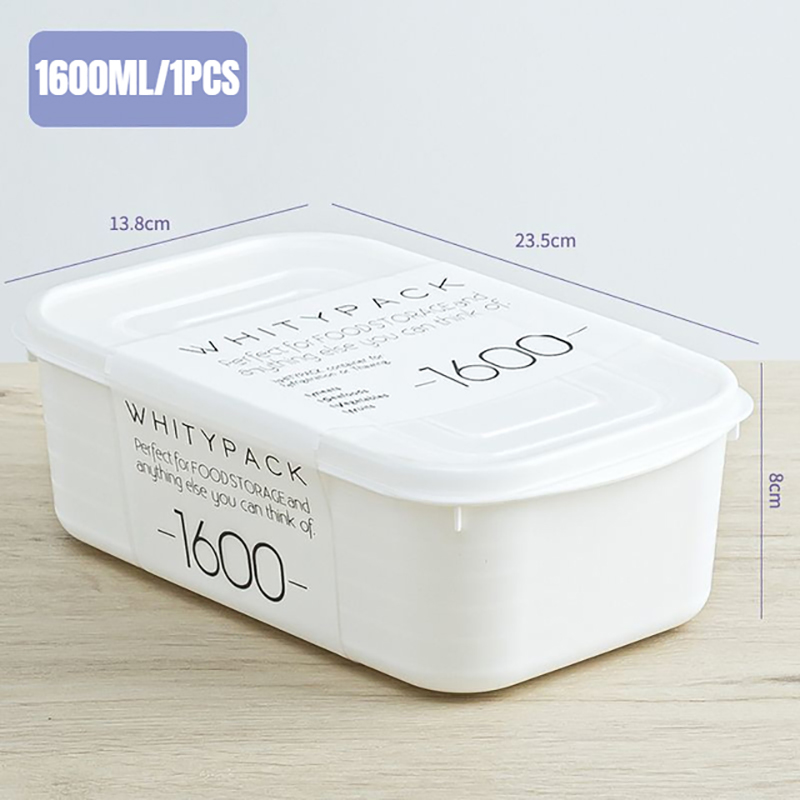 White Containers Fresh Box Kitchen Storage Refrigerator Food Storage Containers Kitchen Storage Food Sealed Kitchen Organizer: light yellow