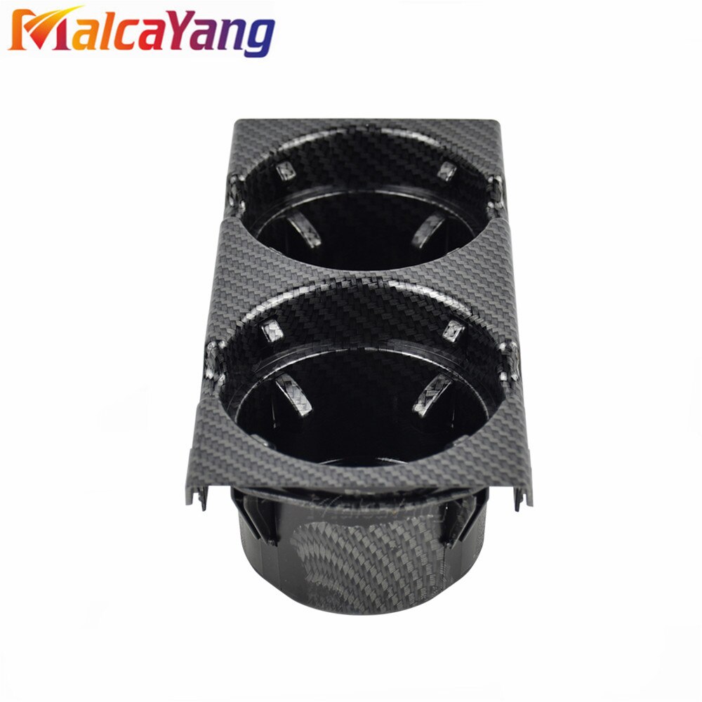 Portavasos de consola central delantera para coche, soporte de bebidas de doble orificio negro/carbono 51168217953 51168217957 para BMW E46 3SERIES 1999-2006