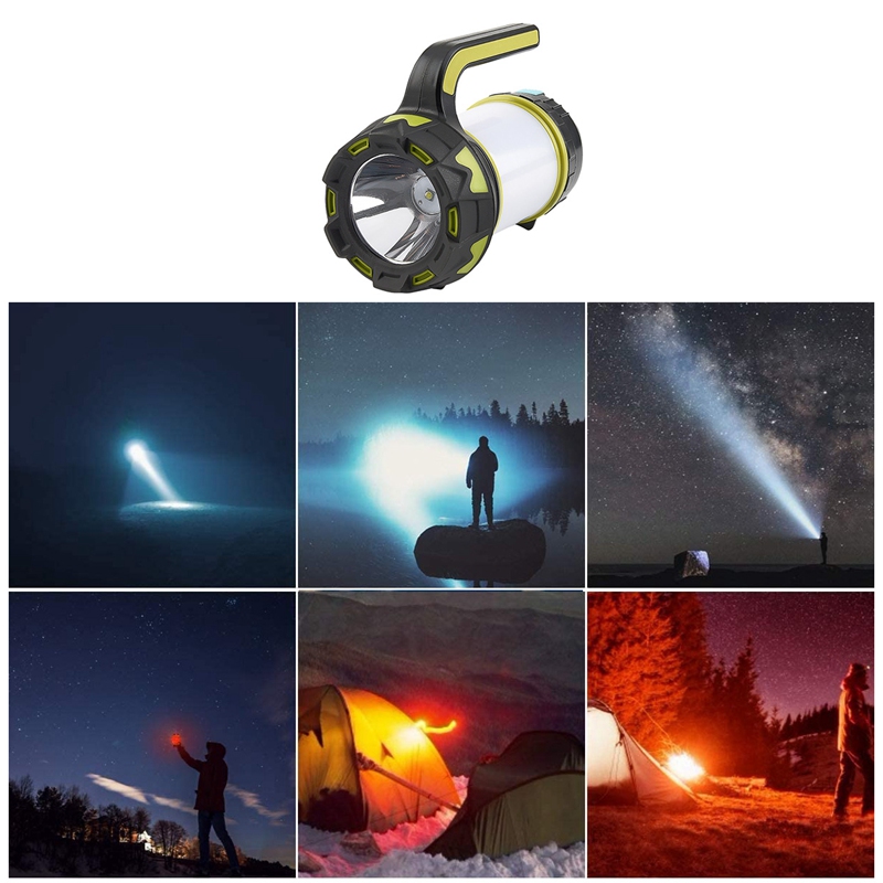 LED Camping Lantern Rechargeable LED Camping Lantern LED Handheld Flashlight Spotlight For Camping Outdoor Fishing Home