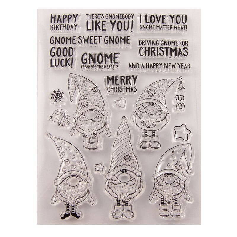 Christmas Stamp Happy Birthday Christmas Year Clear Acrylic Stamps Transparent Rubber Seal Stamp for Scrapbooking Card