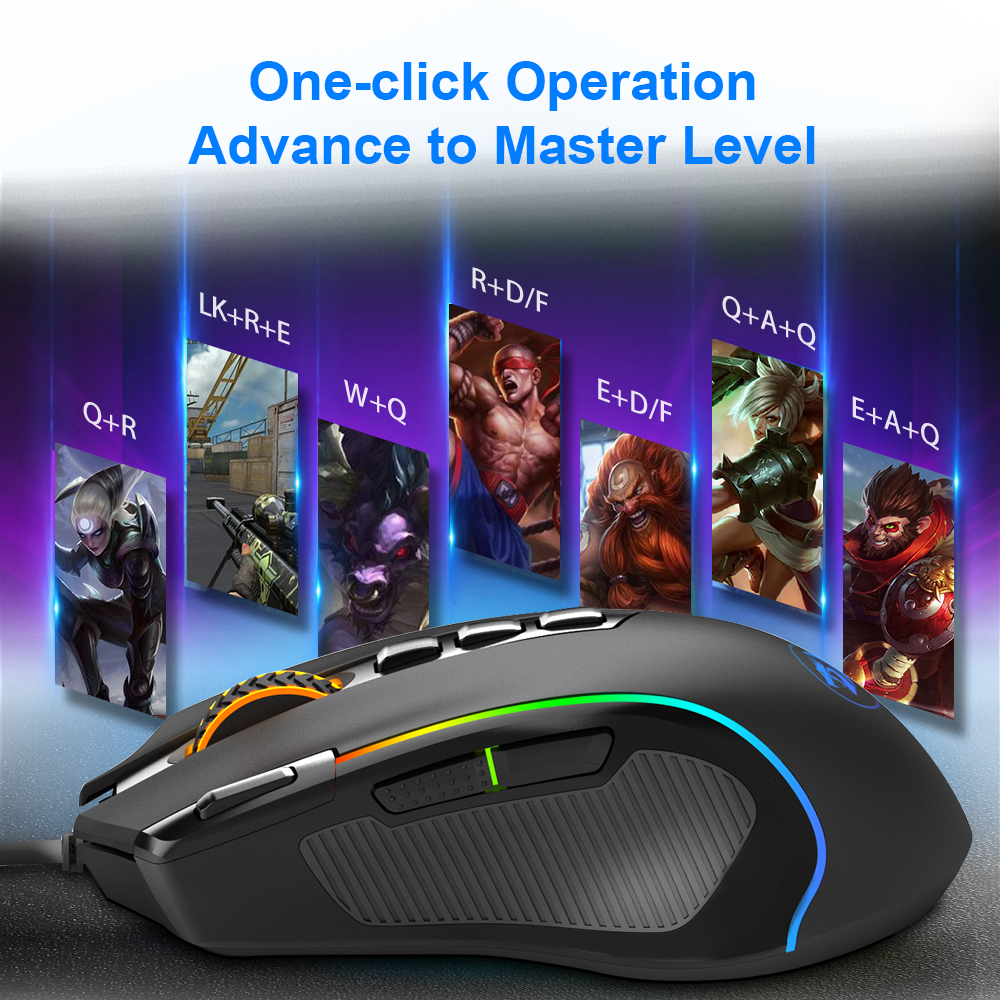 Redragon Predator M612 USB wired RGB Gaming Mouse Grandado