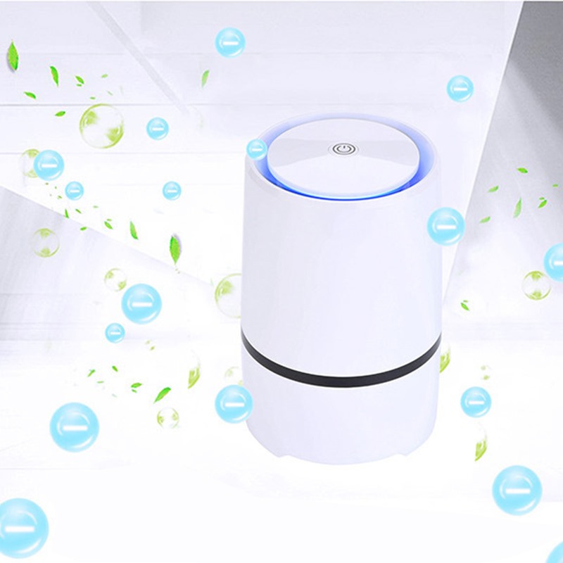 Household Air Purifier Small Desktop Formaldehyde Air Purifier Air Cleaner Purification Hayfever Dust Allergy Smoke Odour Filter