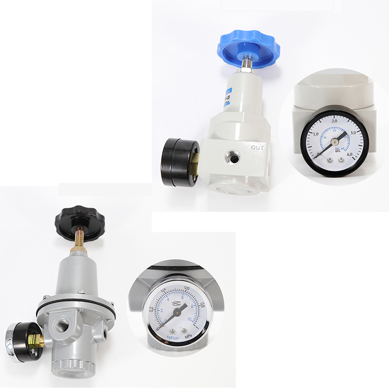 Pneumatische Qtyh Hoge Druk 0 ~ 40 Bar Luchtregelaar Met Meter Poort 1/4 3/8 1/2 2 Inch Bsp 1/2 "Qtyh QTY-08 10 15 20 25 32 40 50