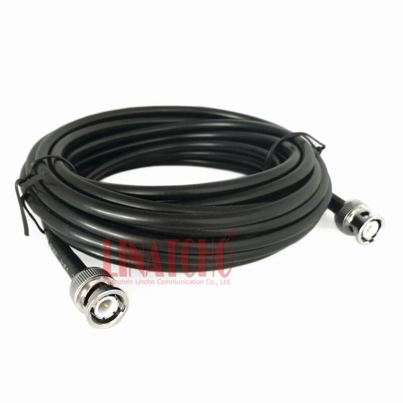 5 metros RG58U bnc coaxial RF macho a bnc macho conector CCTV cable de conexión