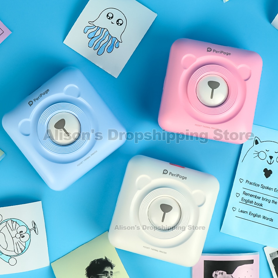 Pocket Printer 58 Mm Mini Draagbare Bluetooth Draadloze Paper Photo Printer Pocket Thermische Afdrukken Usb Verbinding Impresoras Fotos