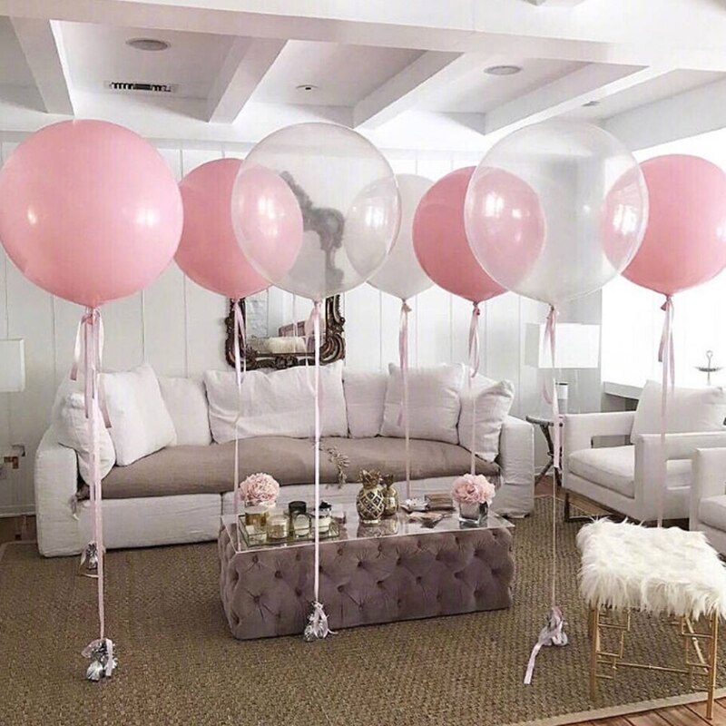 2 pièces 36 pouces surdimensionné rond latex ballon 90c géant anniversaire arc fête d'anniversaire décoration de mariage ballon flottant