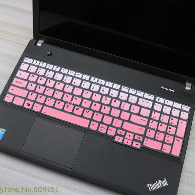 Silicone Laptop Keyboard Cover Protector Skin For Lenovo ThinkPad E15 Gen 2 L15 P15 P15V T15 P53 P15S Notebook: Gradual pink