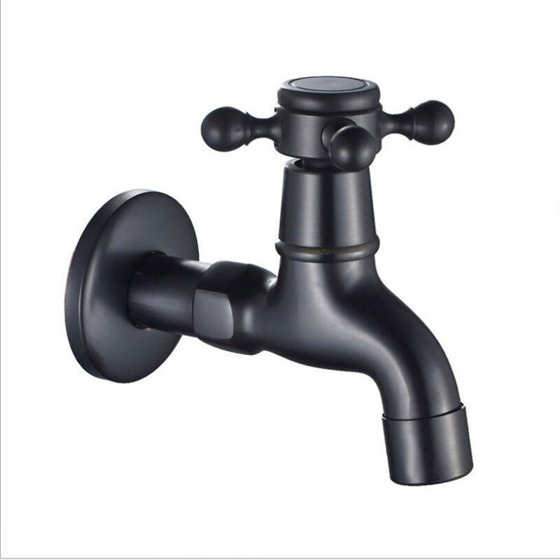 Antike Bronze-/Schwarz öl Bibcock Wasserhahn Durcheinander Zauberstab montiert Schlecht Waschmaschine klopfen garten wasserhahn Ich bin Freien Schlecht mischer