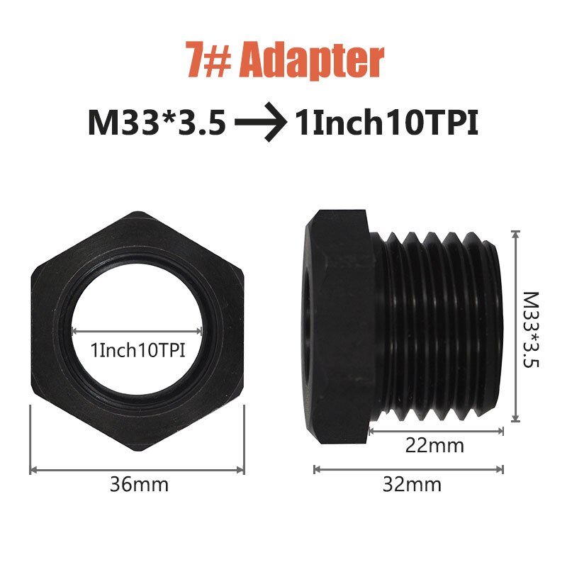 Thread Adapter For Wood Turning Lathe Chuck Screw Thread Spindle, Woodworking Conversion Accessories: 7