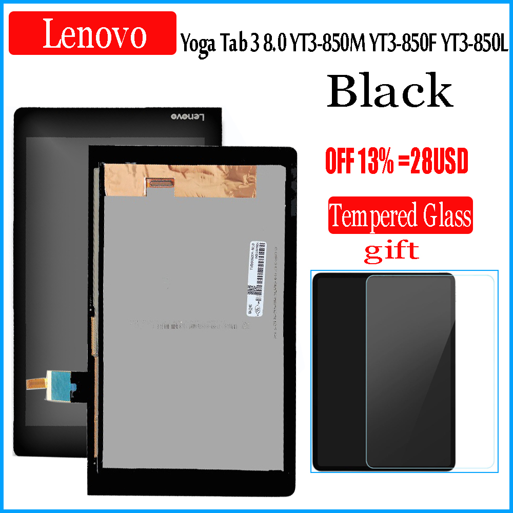 For Lenovo Yoga Tab 3 8.0 YT3-850M YT3-850F YT3-850L LCD Display With Touch Screen Digitizer Assembly Original: YT3 850F assembly