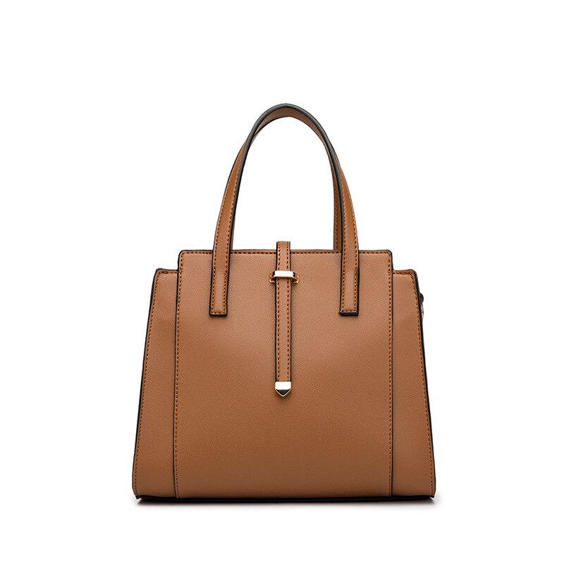 Lelie Koningin Vrouwen Vintage Crossbody Tas Grote Capaciteit Handtas Solid Pu Vrouwelijke Sac Dames Tassen: Bruin