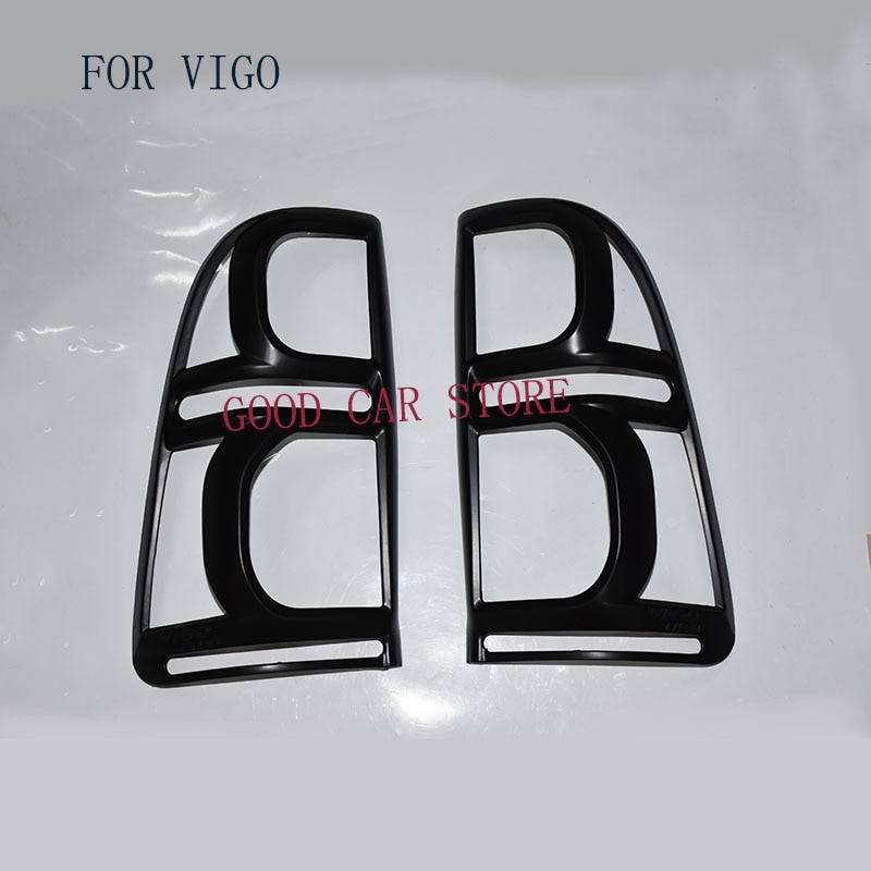 FIT For Hilux vigo Accessories ABS Black Rear Lamp Cover Tail Lights for Hilux Vigo
