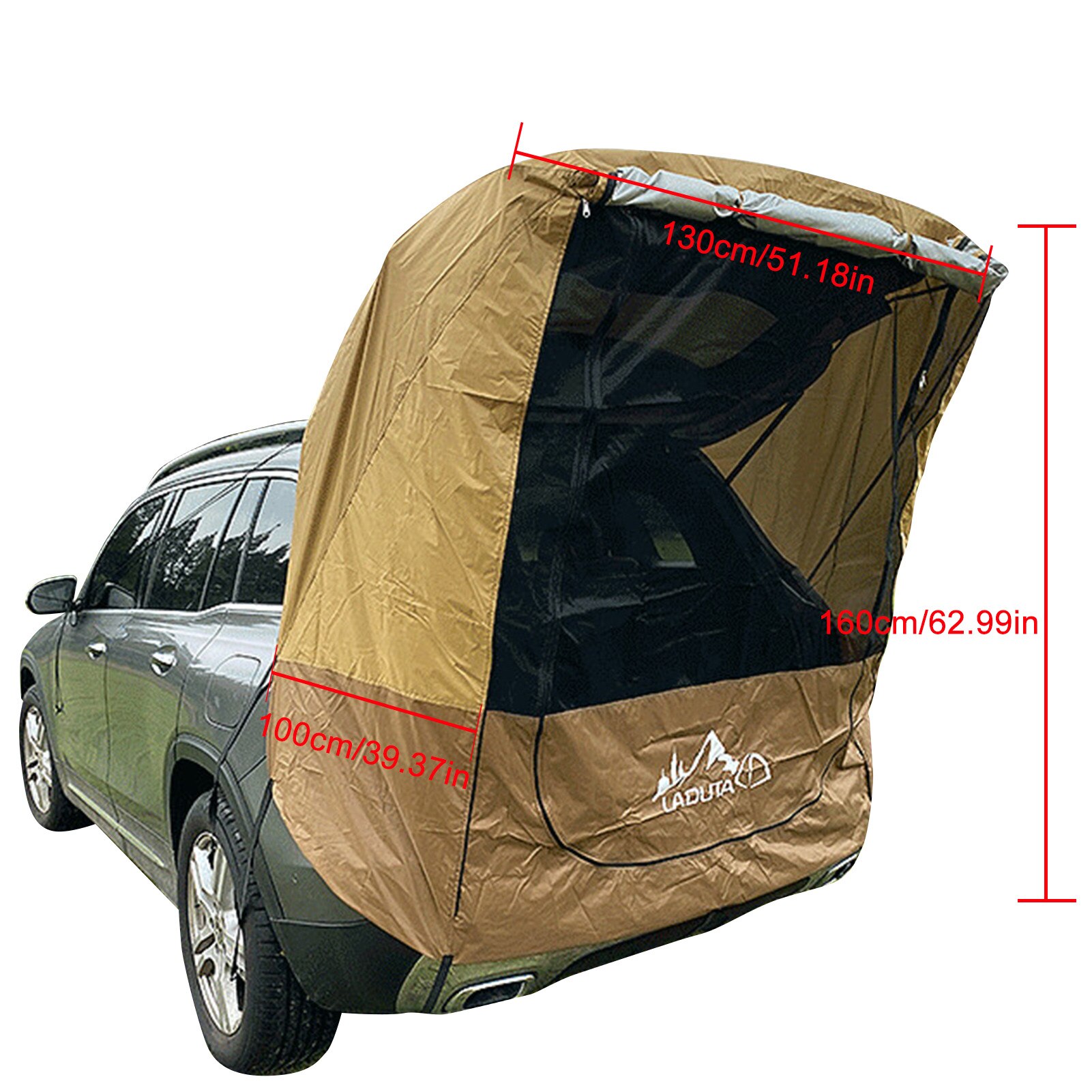 Selvkørende tur grilltelt holdbart bærbart solskærm vindtæt regntæt bilstamme telte til udendørs camping