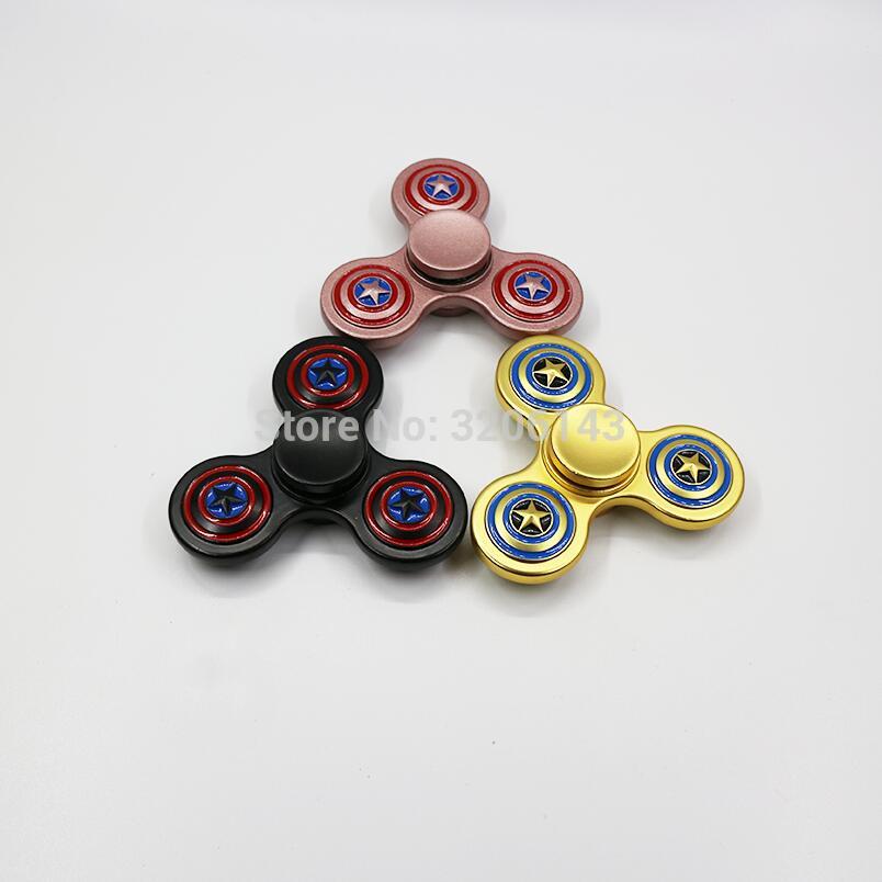 3 Kleur Drie Bladeren Zink Fidget Spinner Hand Spinner Focus Verminderen Autisme Adhd Stress Speelgoed Met Geschenkdoos