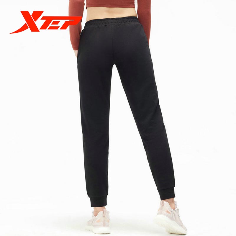 Xtep pantaloni casuale tinta unita da donna di nuova moda pantaloni sportivi tutto'aperto vita elastica da donna 878128630053