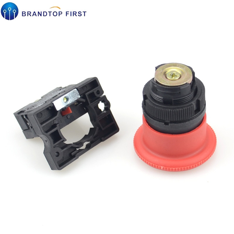 Red NC 22mm Emergency Stop Mushroom Push button switch XB2-ES542 Control electrical starter switch 220V 10A