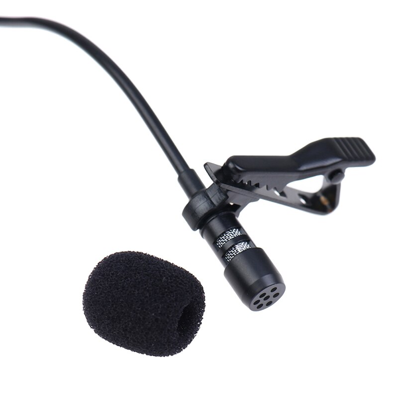 Bærbar usb mini mikrofon 2m lapel lavalier mic clip-on knaphulsmikrofon