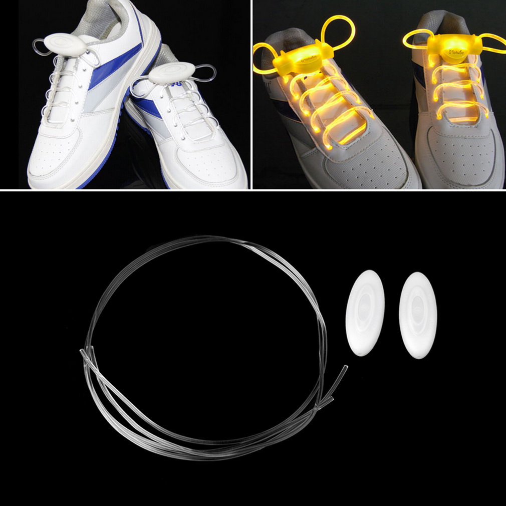 1 Paar Led Sport Veters Flash Light Glow Stick Strap Schoenveters Disco Party Club Platte Schoenveters Tie schoen Knipperende
