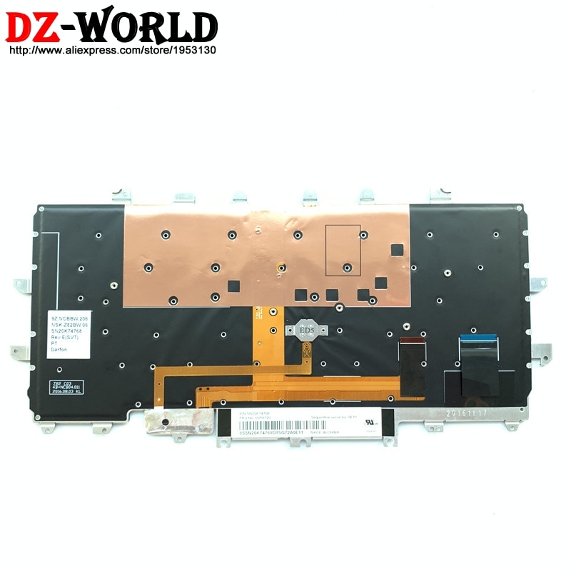 Portuguese Backlit Keyboard for Lenovo Thinkpad X1 Carbon 4th Gen 4 MT: 20FB 20FC Portugal Backlight Teclado SN20K74768 00PA720