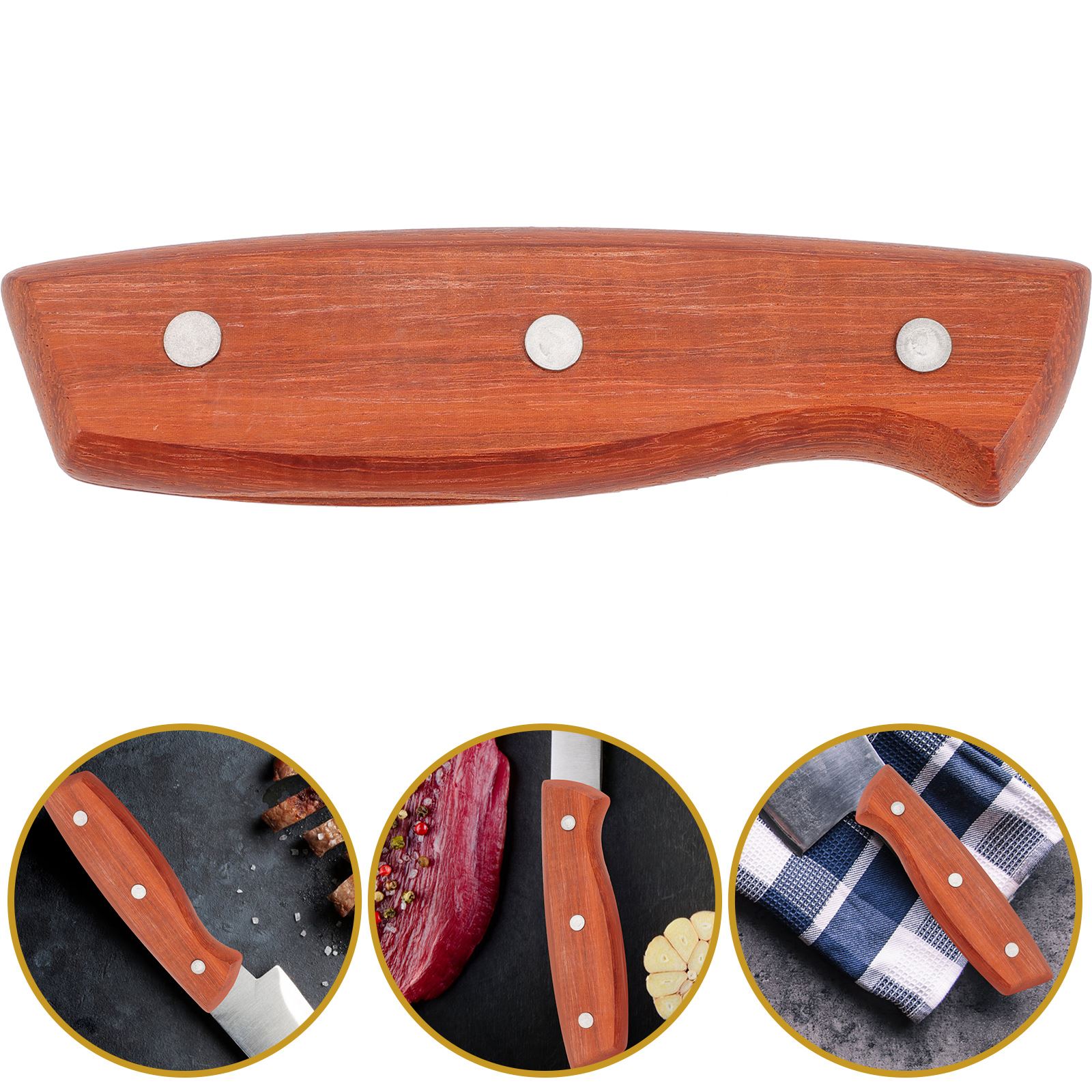 Mango de madera para cuchillo de cocina, accesorio reemplazable para Chef