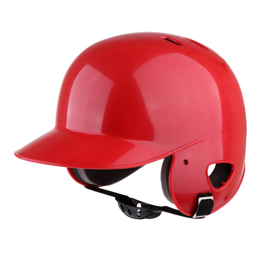 Baseball softball cather hjelm dobbelt skød batting hjelm: Rød