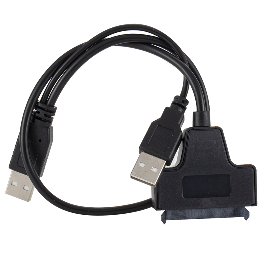 Pzzpss usb sata kabel usb 2.0 to 2.5 tommer hdd 7+15 pin sata harddisk kabel adapter til sata ssd &amp; hdd til bærbar computer
