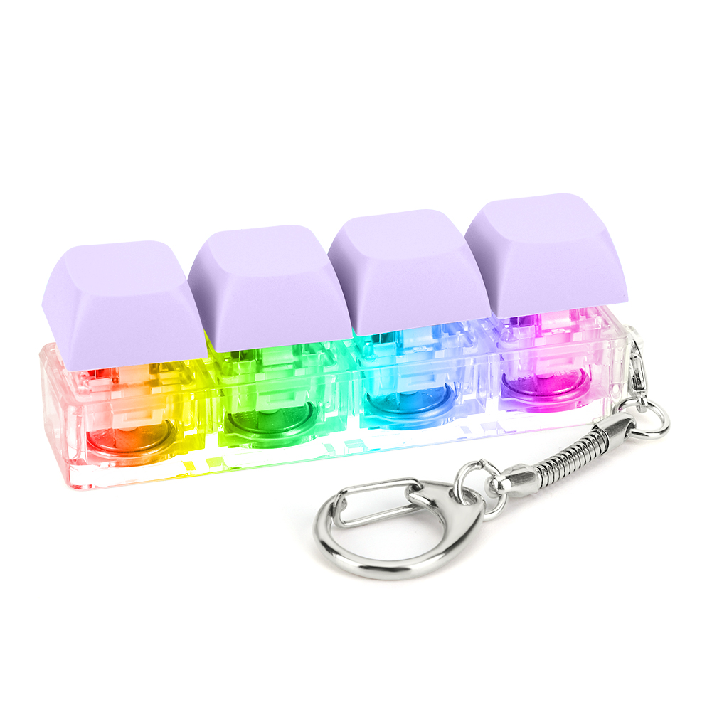 Finger Keyboard Fidget Toys, 4 prédire Keyboard ClUnicef Toy, Decompress Fingertip Keychain, Finger Calming Toy, Souligné Instituts